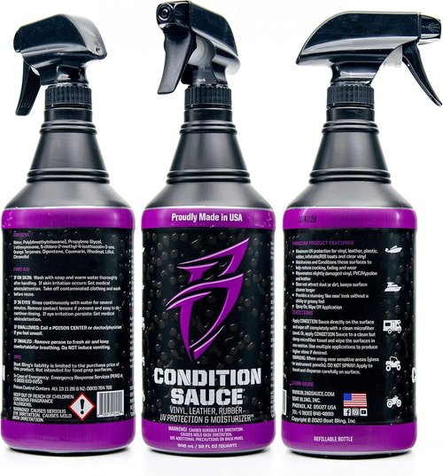 Boat Bling Condition Sauce - Premium Interior Moisturizer with UV Protection | 32 oz for Boats & RVs