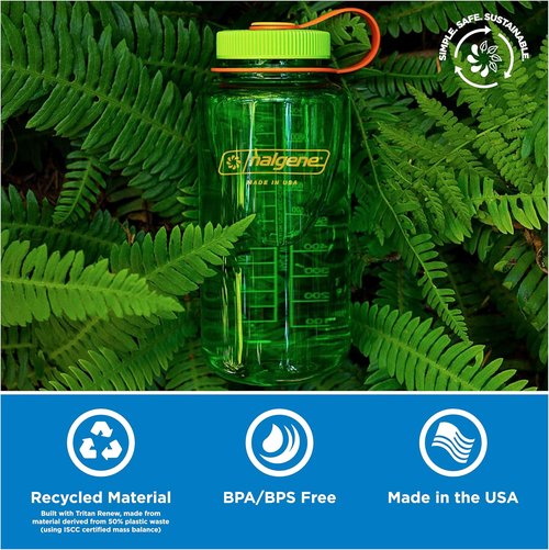 Nalgene 32 oz Wide Mouth Water Bottle - BPA-Free, Durable & Leak-Proof | Perfect for Hiking, Gym & Travel