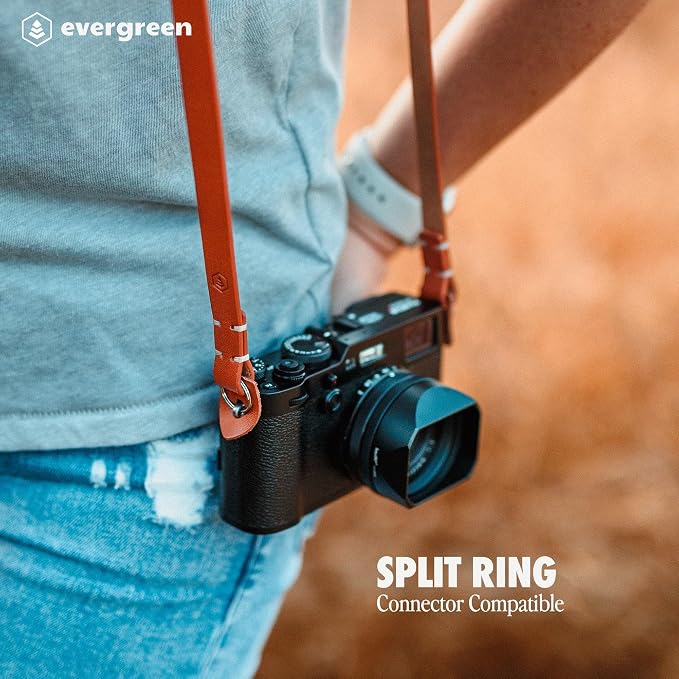 Evergreen Leather Camera Strap – Split Ring