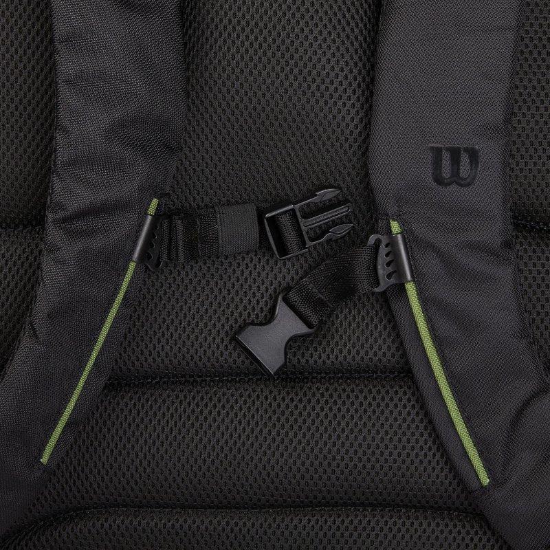 Wilson Blade V8 Super Tour Tennis Backpack - Green/Black, Holds up to 2 Rackets