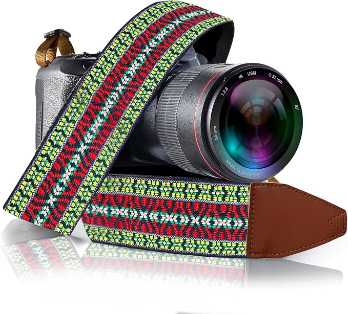 Art Tribute Camera Strap For Photographers Padded Universal Fit Neck Shoulder &