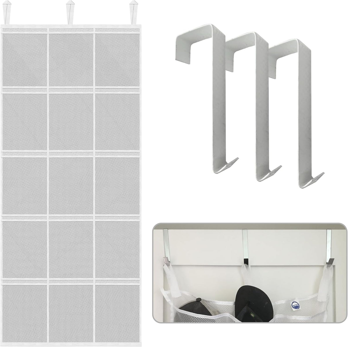 Cruise On Large Mesh Over-the-Door Organizer, 15-Pocket Hanging Storage for Cruise & Home (24"x60"),Travel Essential for 2026-2027, Shoe & Bathroom Organizer for Closet, Cabin, or Behind-Door Storage