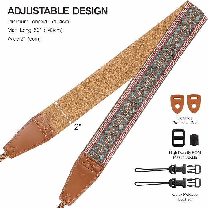 Padwa Lifestyle Matte Gold Camera Strap