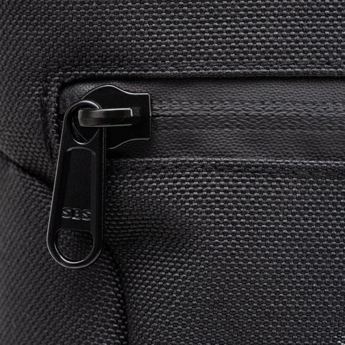 Chalk Bag for Rock Climbing, 600D Cordura Climbing Chalk Bag with Stiff Rim, Water-Resistant Design, Zippered Pocket, Adjustable Belt & Brush Holder, for Bouldering, Gym, Weight Lifting