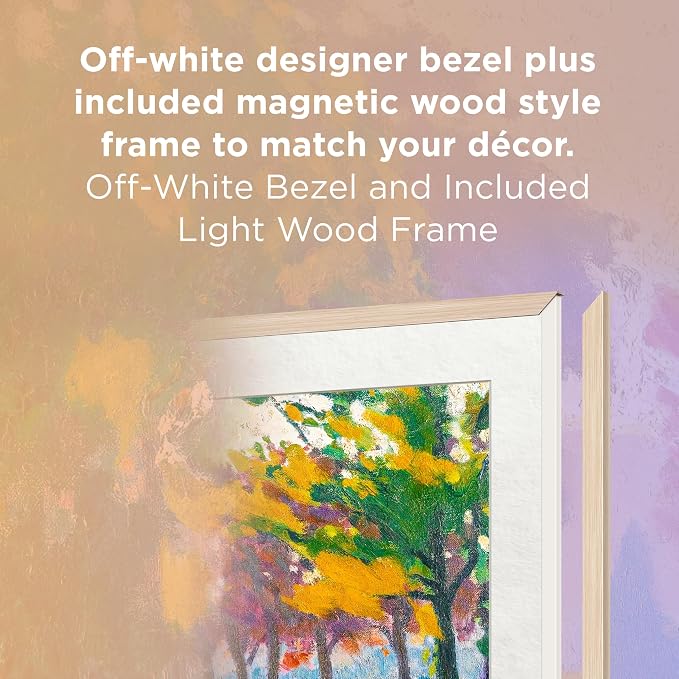 TCL 75 Inch Class NXTVISION Series Picture Frame Art TV | 75A300W, Latest Model | QLED 4K HDR Smart Google TV | 120HZ Dolby Atmos Audio | Alexa Google Apple Streaming Television | Easy Install