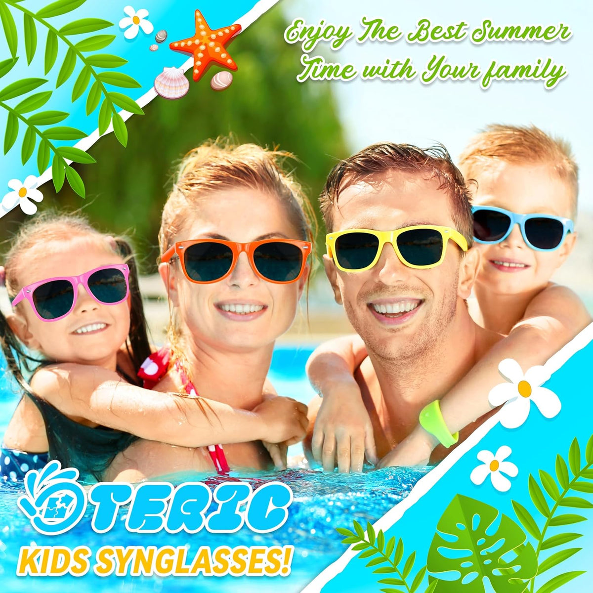 OCTERIC Kids Sunglasses - Fun Party Favors for Boys and Girls | Stylish & Durable Design