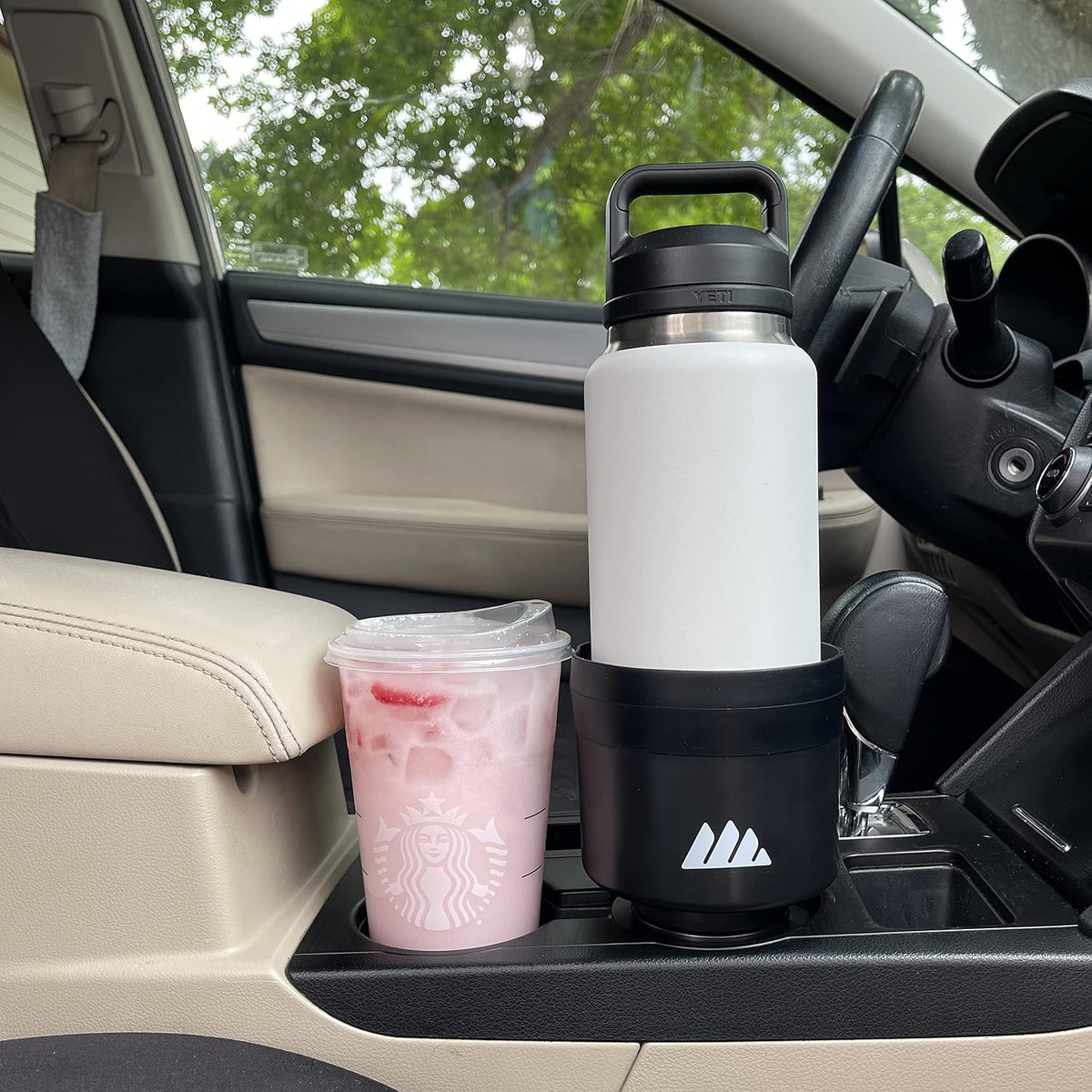 Integral Car Cup Holder Expander for Hydro Flask & Large Water Bottles