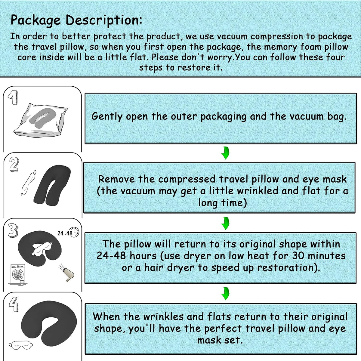 Pure Memory Foam Travel Pillow Set for Adults - Comfortable & Removable Machine Washable Cover, Neck Support Pillow Airplane Travel Kit with Eye Mask for Portable Plane Accessories - Peach Pink
