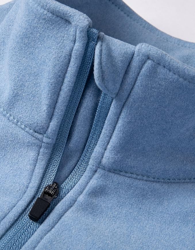 Willit Men's Fleece Pullover Winter Shirts Long Sleeve Quarter Zip Cold Weather Golf Hiking Casual Warm Shirts
