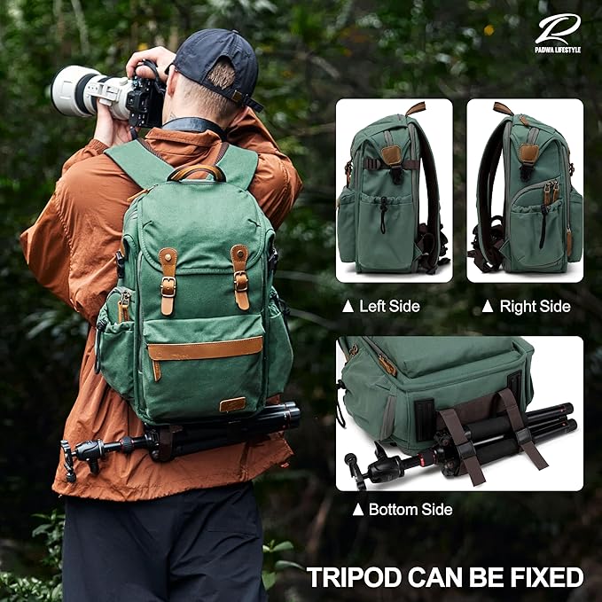 Padwa Lifestyle Green Camera Backpack