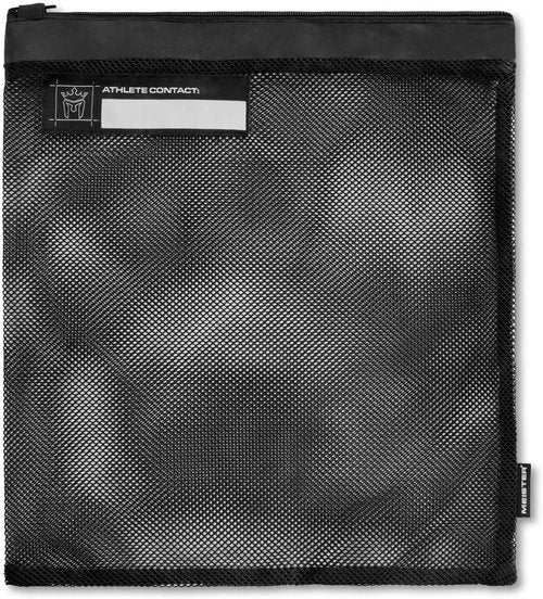 Meister Athlete Wash Bag - Durable Mesh Sports Laundry Bag with Zipper Lock - Black