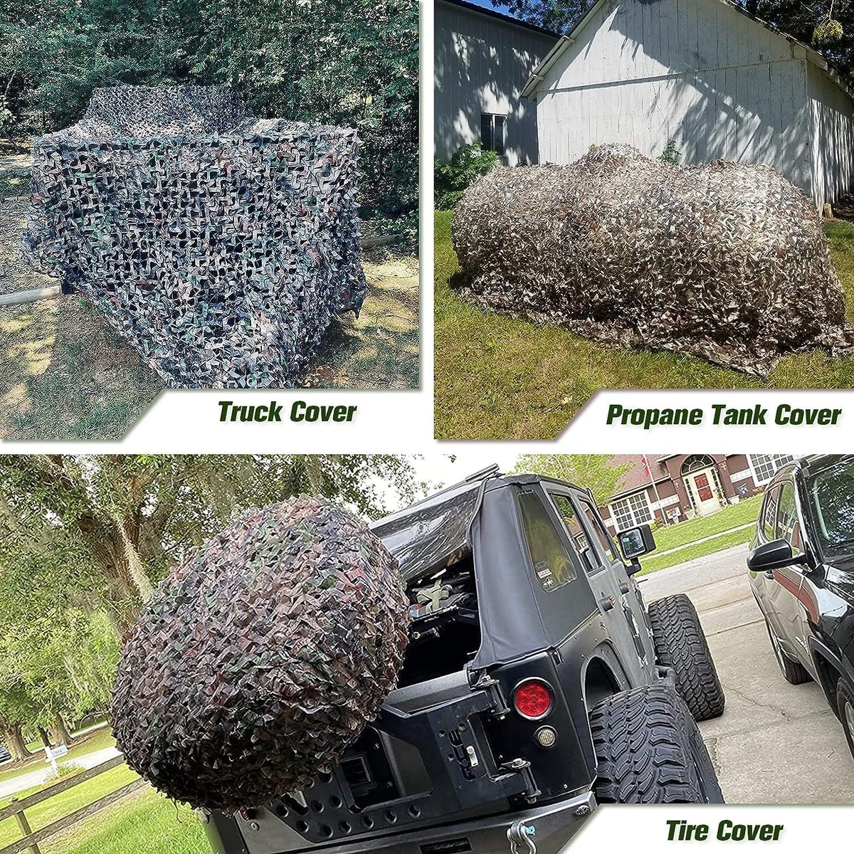 Skiennix Camouflage Netting - Versatile Sunshade Tarp for Hunting & Military-Themed Events | 20x20, 10x20, 10x10 Sizes