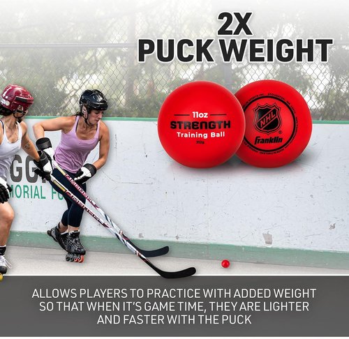 Franklin Sports NHL Hockey Stick Handling Balls - Weighted Mini Training Aids for Speed & Skill Practice