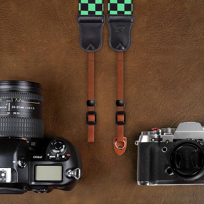 Padwa Lifestyle Green Black Plaid Camera Strap