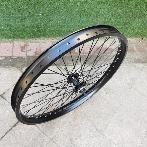 DONSP1986 26 inch x 1.85" Heavy Duty Bicycle Rear Wheel Rim 12 Gauge, Double Wall Aluminum Alloy 48 Spokes Wheel, 26" Bike Rear Rim 135mm (Black) Disc Brake