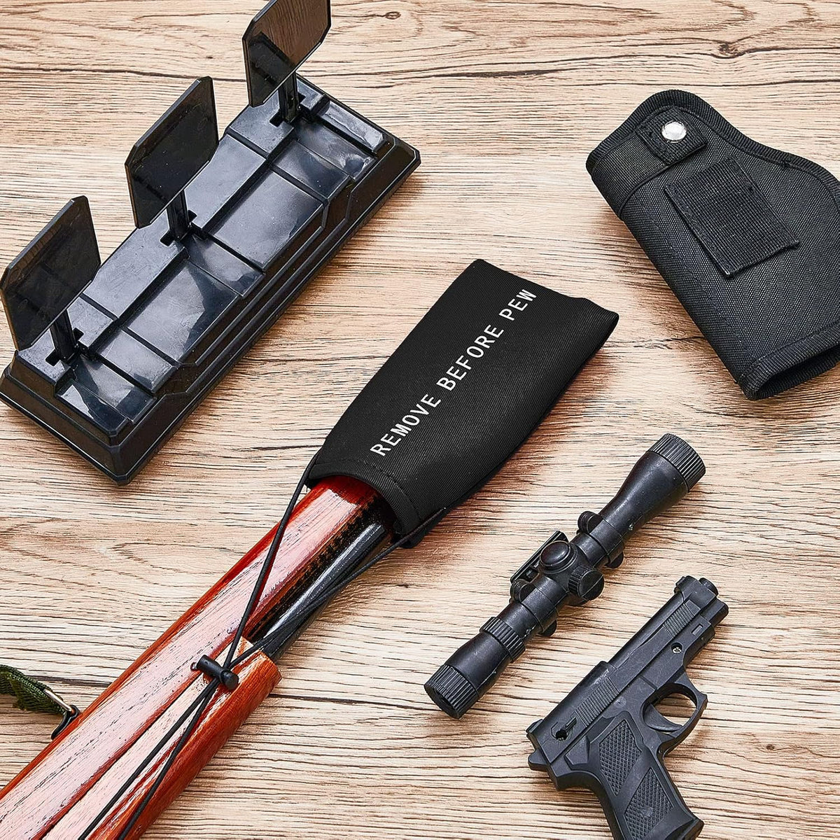Riakrum Airsoft Barrel Cover - 6 Pcs with Elastic Bungee Cord | 5.51 x 3.15 Inch for Paintball Markers