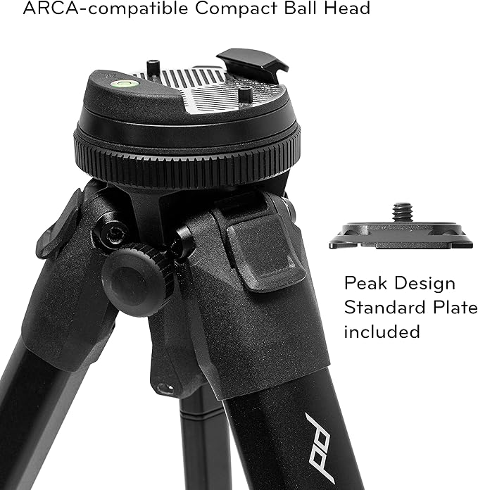 Peak Design Travel Tripod, Carbon Fiber, Compact Design, Quick Setup and