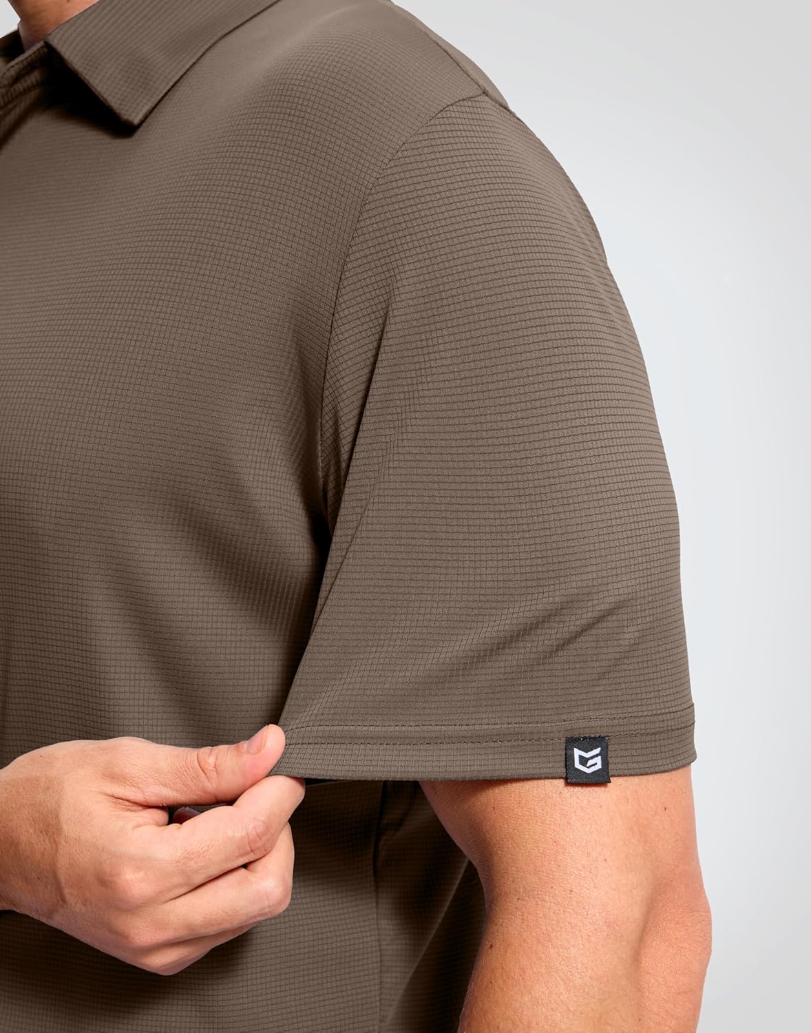 Skiennix Men's Golf Shirt - Lightweight Moisture-Wicking Short Sleeve Polo | Performance Fit, Grid Design
