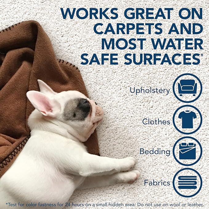 Simple Solution Stain & Odor Eliminator for Pets, Carpet Deodorizer, Enzyme Pet Odor Eliminator for Home, Stain Remover for Cat & Dog Pee, Urine Destroyer, Carpet Cleaner Spray, Spring Breeze, 32 oz