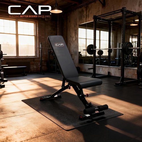 Cap Exercise Equipment Mat - Treadmill & Fitness Floor Protection | Black Pebble Design, Multiple Sizes