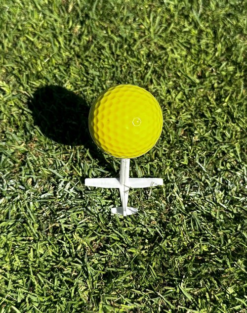 De-PAR-Tee’s Pilot Golf Tees – 3-1/8” Premium White Tees with Airplane Design (5 Pack)