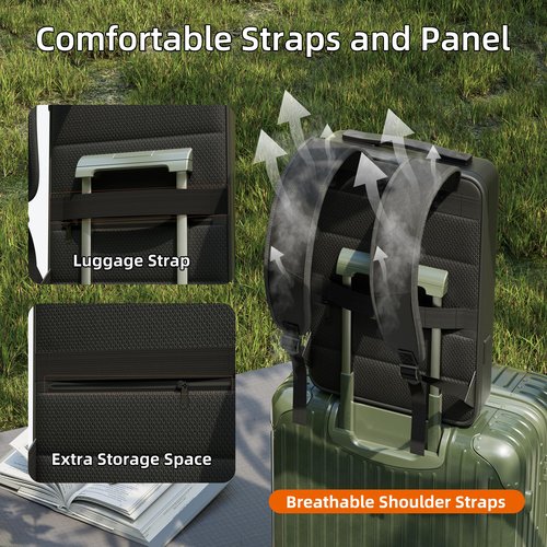 DAIERTEK Starlink Mini Case Hard Shell Starlink Mini Backpack for Dish and Accessories Waterproof Starlink Bag with TSA Combination Lock and Charging Port, Grey