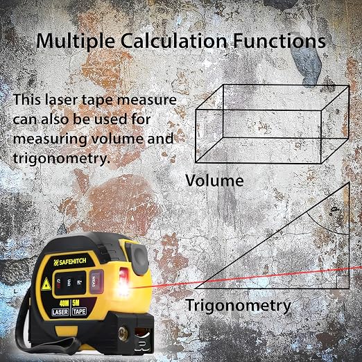 Laser Tape Measure 3-in-1 with Large LCD Display | Digital Laser Measurement