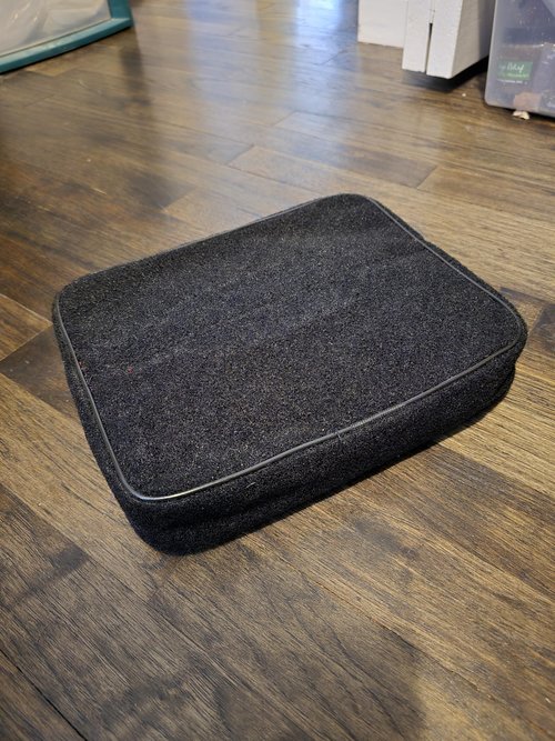 Cornhole Rolling cart seat Cushion. The ZUCUSHY Easily attaches/detaches in Seconds. Ice Skating, disc Golf, Zuca Compatible/Patchable (All Loop Fabric top for Patches.)