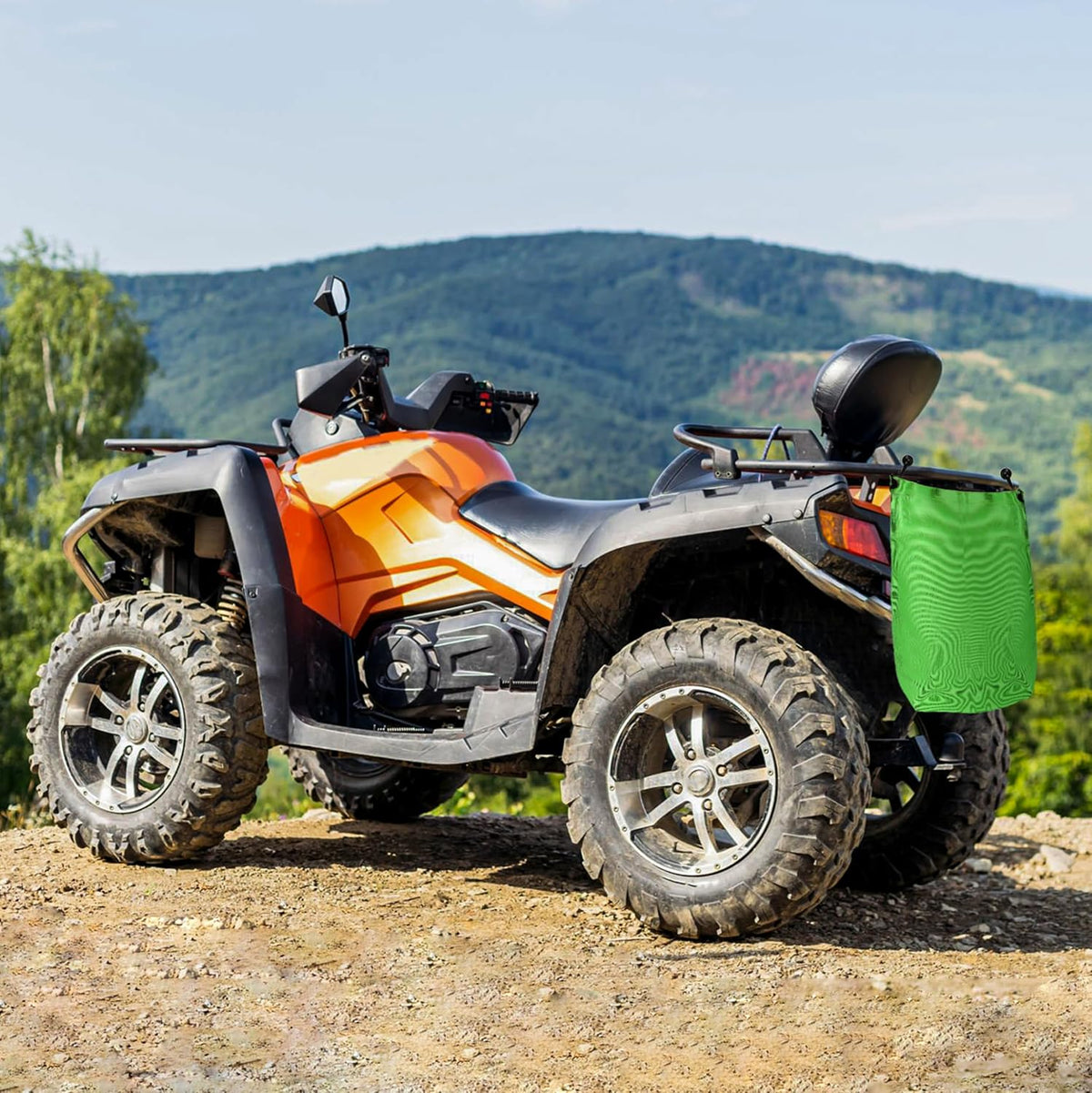 BuleVina UTV ATV Trash Bag Sack – Portable Mesh Garbage Tote for Off-Road, Beach, Pickup – Universal Compatible with SUV – Reusable, Tear-Resistant Storage Cart
