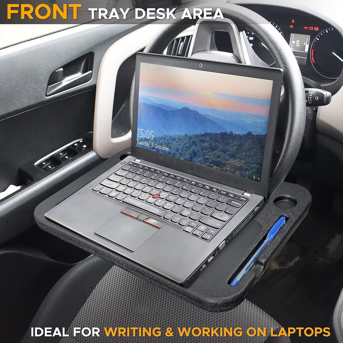 EcoNour 2 in 1 Car Steering Wheel Desk | Car Tray for Laptop