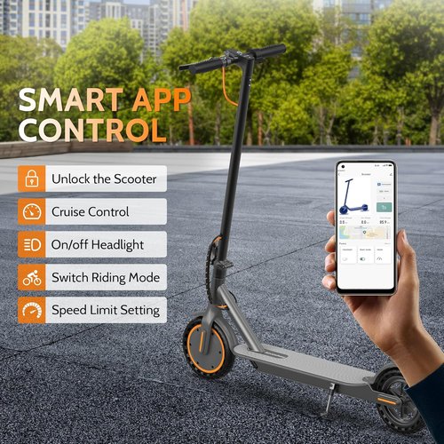 Aovowheel Electric Scooter - Folding E-Scooter with 250W-500W Motor | 16-24 MPH Top Speed, 15-60 Miles Range, Solid Tires