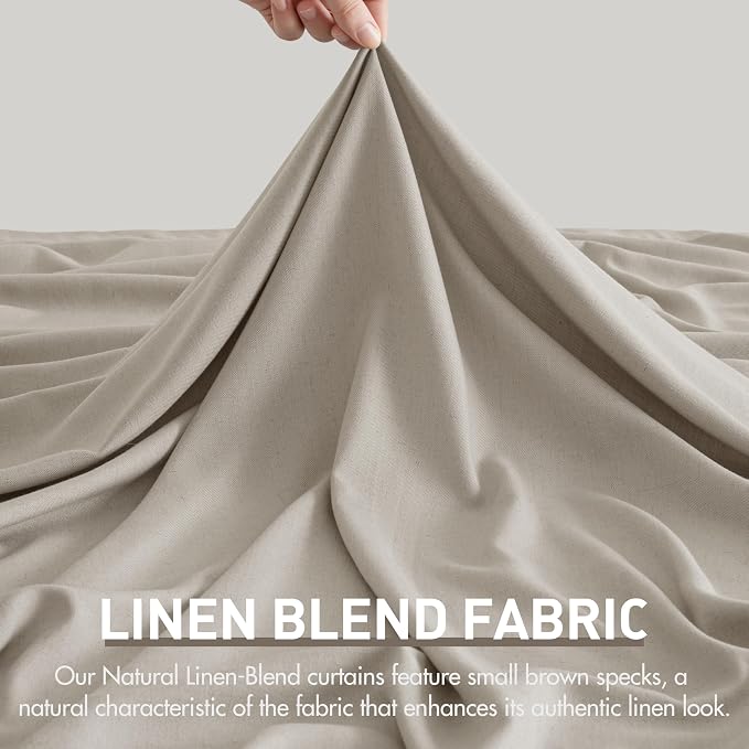Memory Trained Pinch Pleated Curtains 92 Inches Long, Viral Linen Pinch Pleat