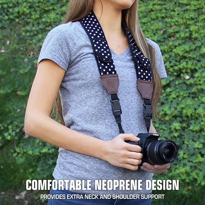 USA Gear TrueSHOT Camera Strap Neoprene Camera Straps