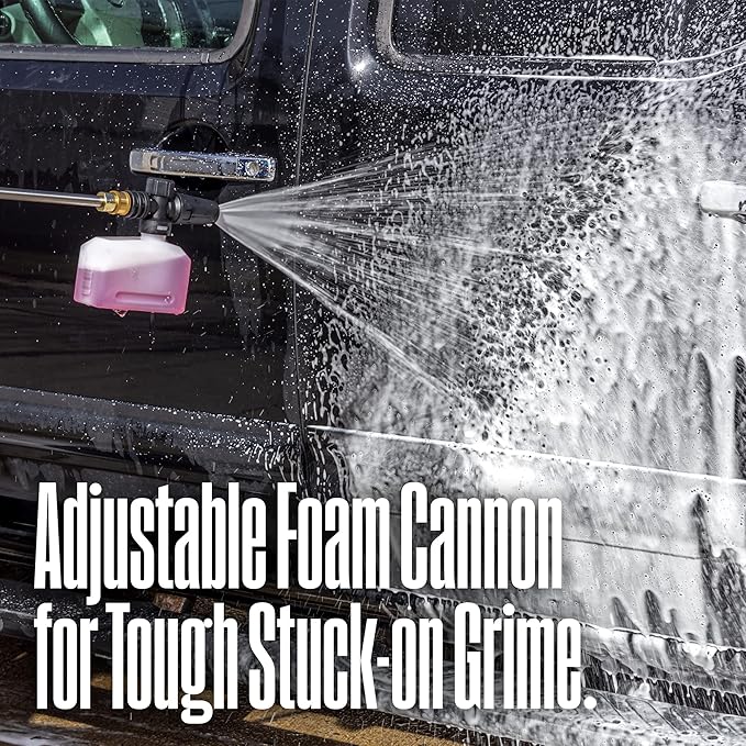 Westinghouse ePX3100v Electric Pressure Washer, 2100 Max PSI 1.76 Max GPM, Built-in Carry Handle, Detachable Foam Cannon, Pro-Style Steel Wand, 3-Nozzle Set, for Cars/Fences/Driveways/Home/Patios