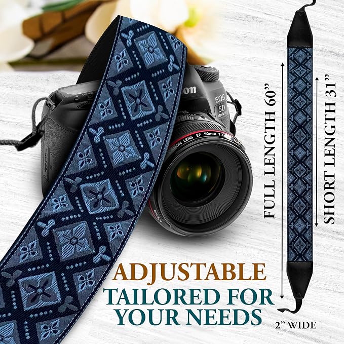 Art Tribute Custom Black Regal Camera Strap