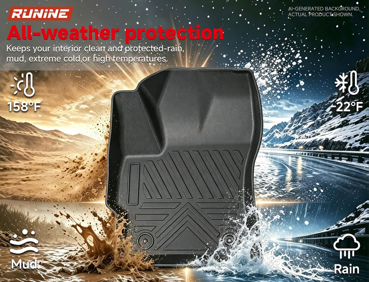 Floor Mats for Toyota Corolla 2020-2025 2026, All Weather Protection Custom Floor Mats Trunk Cargo and Car Windshield Cover Set for Toyota Corolla Accessories,Car Floor Liners Set