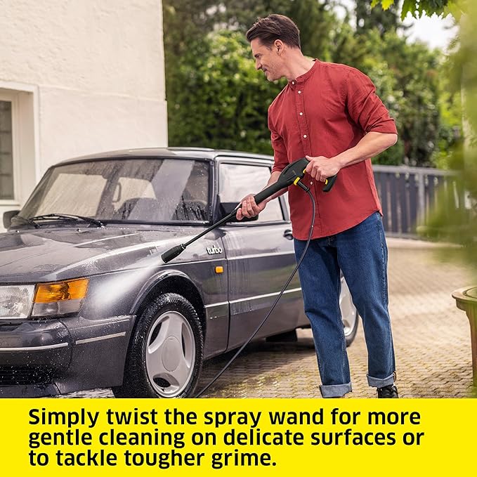 Kärcher Pressure Washer K 2 Horizontal, Vario Power Spray Wand - for Cars, Decks, Driveways, Siding, Patios, max. 2000 PSI 1.2 max. GPM