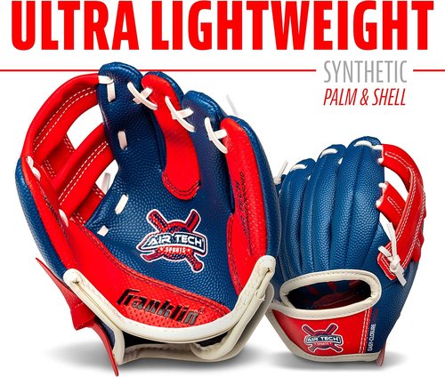 Franklin Sports Air Tech Baseball Glove - Soft Foam Design for Tee Ball - Lightweight & Durable