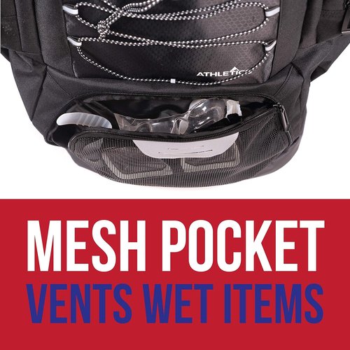 Athletico Swim Backpack - Versatile Swim Bag With Wet & Dry Compartments | Ideal for Swimming, Beach, Camping
