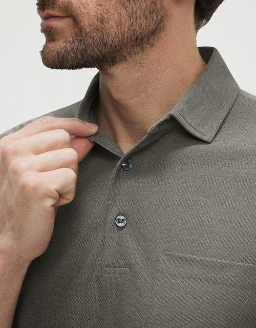 M MAELREG Golf Shirts for Men - Lightweight Moisture-Wicking Polo with Pocket | Short Sleeve, Heather Design