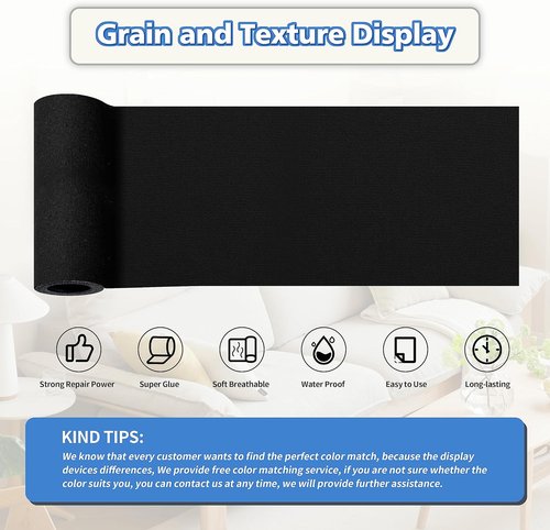 KING MOUNTAIN Canvas Repair Tape - Waterproof Self-Adhesive Patch for Outdoor Gear | 4x63 Inches (Black)
