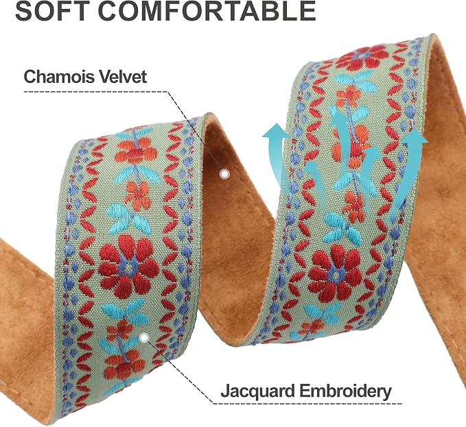 Padwa Lifestyle Embroidered Floral Camera Strap