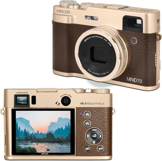 Minolta Retro Digital Camera – 48MP Autofocus Compact