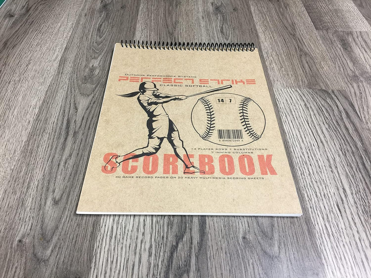 Perfect Strike Softball Scorebook - Heavy Duty with Rules & Scoring Instructions | Youth & Adult Use