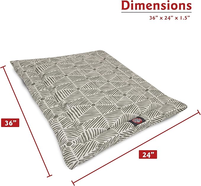 36" Charlie Gray Crate Dog Bed Mat By Majestic Pet Products