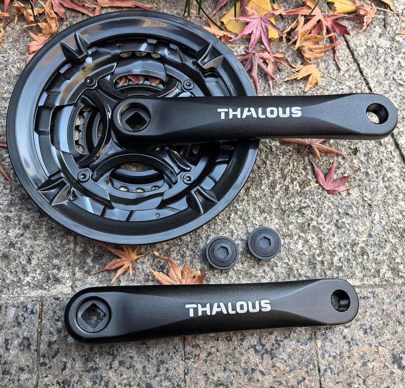 THALOUS Bicycle Crankset 6 7 8 Speed 42/34/24T Universal Square Crank Set 170MM Crank Arm for Mountain Bike