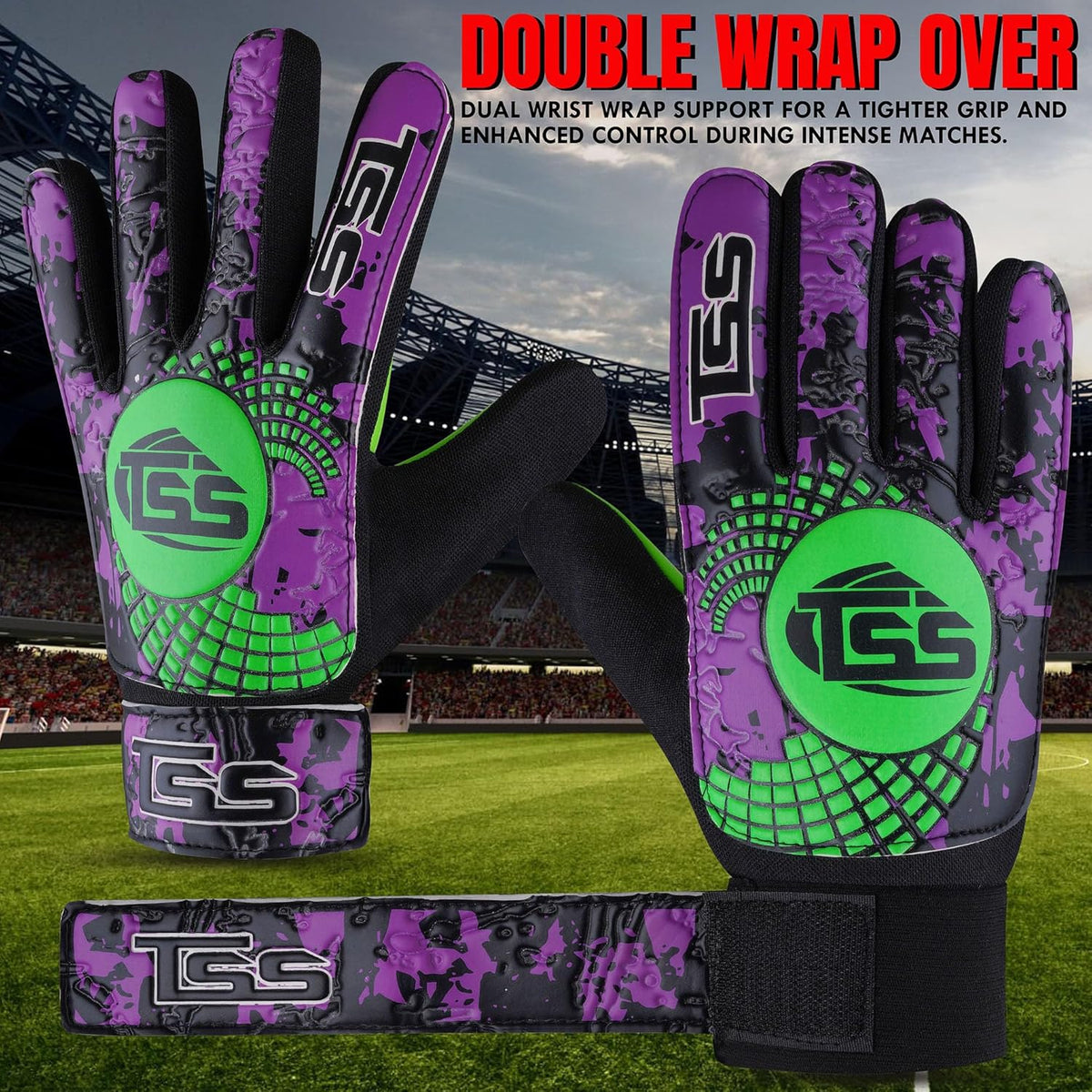 Regine Switzerland Soccer Goalie Gloves - Youth & Adult Football Keeper Gloves with Double Wrist Protection & 4mm Anti-Slip Grip
