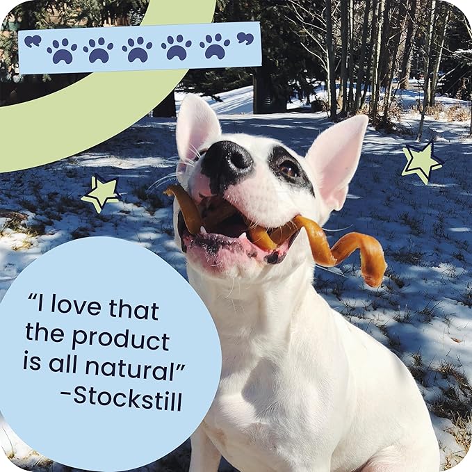 Pawstruck Natural 9" Braided Bully Sticks for Dogs - Long Lasting Rawhide Free Low Odor Single Ingredient Chew Treat for Aggressive Chewers - 1lb Bag