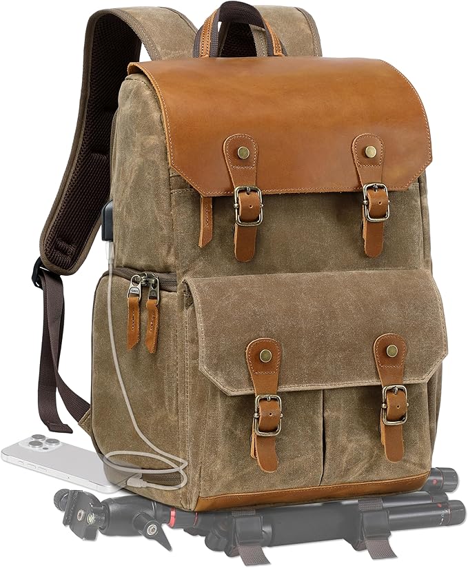 Padwa Lifestyle Khaki Camera Backpack
