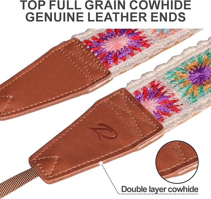 Padwa Lifestyle White Crochet Camera Strap